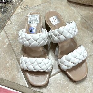 White Sandals with 2” Heel